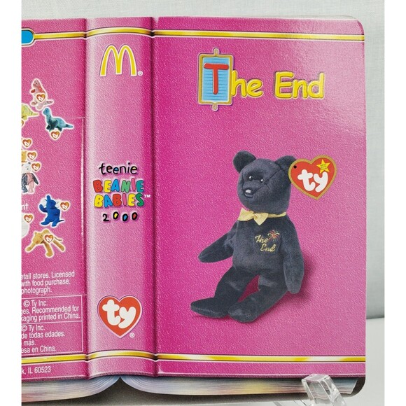 The End the Bear McDonalds TY the End Teenie Beanie Baby 1999 Sealed New on Card - Picture 9 of 12